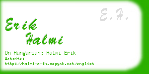 erik halmi business card